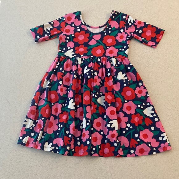 Hanna Andersson Dress Floral Design Size 130 - US Size 8 - Picture 3 of 7